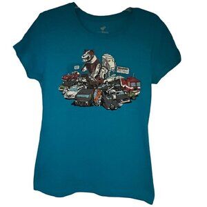 TeeFury Transformers Blue Graphic T-Shirt 2XL Novelty Cotton Stretch Movie New